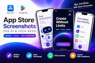 design ai app store screenshots for ios and android apps