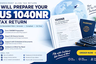 prepare your US 1040nr tax return for nonresident filing