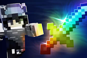 create a premium minecraft thumbnail for your video