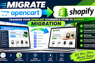 migrate opencart to shopify transfer opencart ecommerce to shopify migration