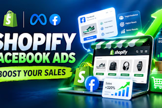 setup shopify facebook ads, boost shopify sales with shopify marketing