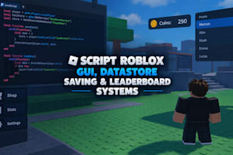 script roblox gui, datastore saving and leaderboard systems