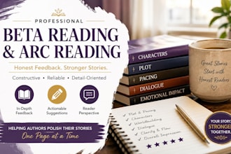create professional beta reading arc reading manuscript review