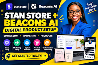 do stan store setup, stan store marketing, stan store beacon ai, digital product