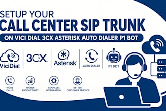 setup your call center sip trunk on vici dial 3cx asterisk auto dialer p1 bot