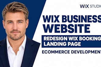 design wix business website redesign booking landing page ecommerce development