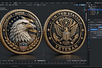 sculpt custom relief coin models for 3d printing and cnc