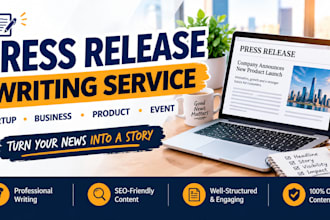 write SEO press release for startup business product or event
