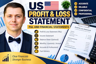 prepare US profit and loss statement, profit and loss, financial statement