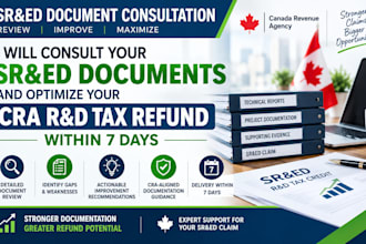 consult your sr and ed documents and optimize your cra r and d tax refund