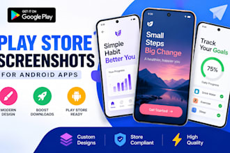 design google play store screenshots for android apps