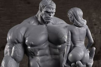 make 3d model, 3d printing, 3d statue 3d figure, 3d nsfw figurine, sculpture,