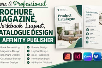 do brochure, magazine, workbook layout, catalogue design in affinity publisher