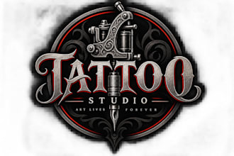 create a wonderful luxury tattoo studio logo