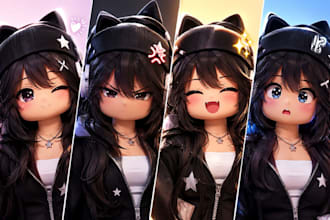 create roblox ugc face, anime face, roblox avatar face and face design