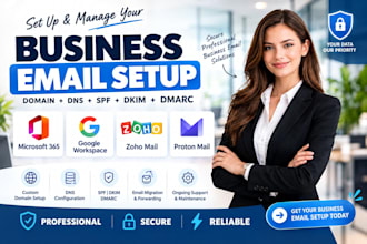 setup microsoft 365 google workspace zoho mail proton mail business email