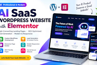 build ai saas wordpress website with elementor seo landing pages leads wordpress