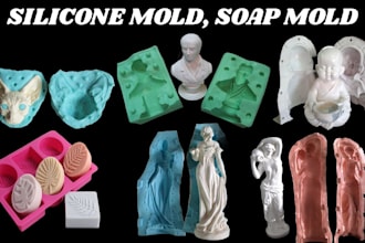 design silicone mold, chocolate mold, soap mold 3d modeling stl for 3d printing