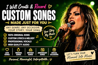 create and record custom song for any occasion  with professional female vocals