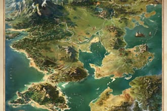 draw unique hand drawn map illustration site map