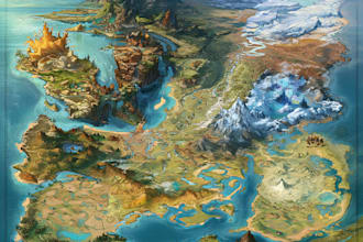 draw unique hand drawn map illustration site map