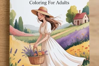 design cottagecore life coloring pages for adults
