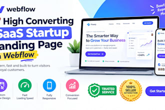 design a high converting saas startup landing page in webflow