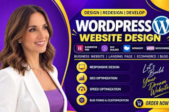 build, design or redesign wordpress website with elementor pro, divi, wpbakery