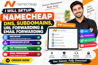setup namecheap dns, subdomains, URL forwarding and email forwarding