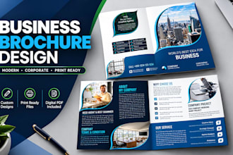 design a professional business brochure and company brochure