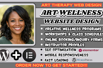 art wellness website, art therapy website, wellness website, creative wellness