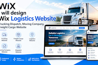 design wix logistics website trucking dispatch website moving company freight