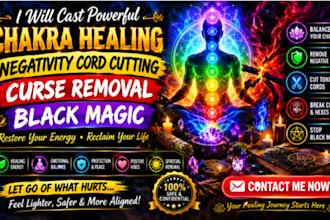 cast powerful chakra healing, negativity cord cutting,curse removal, black magic