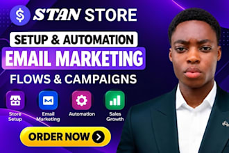 set up your stan store with automation, email marketing, flows and campaigns