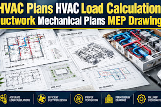 design hvac plans hvac load calculations ductwork mechanical plans mep drawings