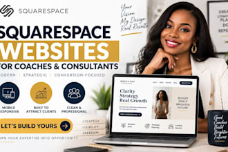 design a professional squarespace website for coaches and consultants