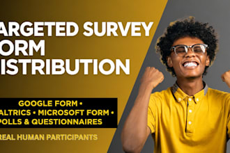 get 5000 participants to google form, qualtrics microsoft form and polls