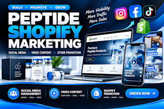 do peptide shopify social media management and video marketing
