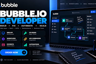 create complex bubble io workflows,bubble apis,bubble webhooks,bubble automation
