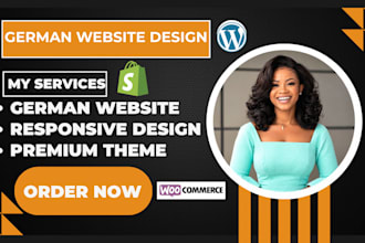 design redesign german shopify store website, webshop, german wordpress website