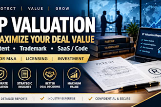 conduct accurate IP valuation for patents and intangible assets due diligence