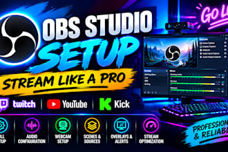 professionally setup obs studio for streaming recording