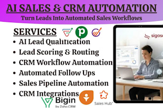 build ai sales automation, lead generation, CRM workflows and ai agents
