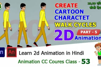 create 2d animation video and cartoon video in adobe animate