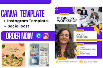 create canva instagram template instagram post design canva template
