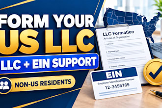 provide US llc registration and ein  non US residents