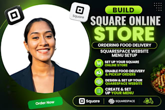 build square online store ordering food delivery squarespace website menu setup