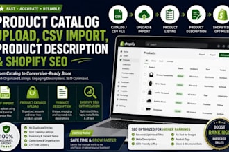 upload shopify products, create SEO product listing for your ecommerce store