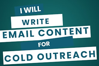 write professional cold email outreach content for your mailing