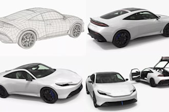 3d car modeling car rendering 3d vehicle car design automotive for 3d printing